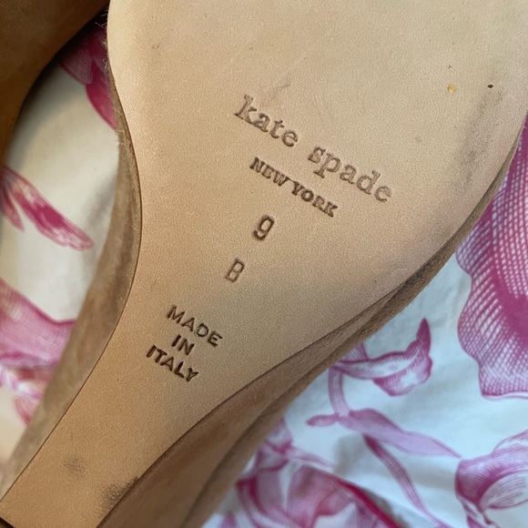 Kate Spade Tan Suede Crossover Wedge Pumps - Picture 11 of 13